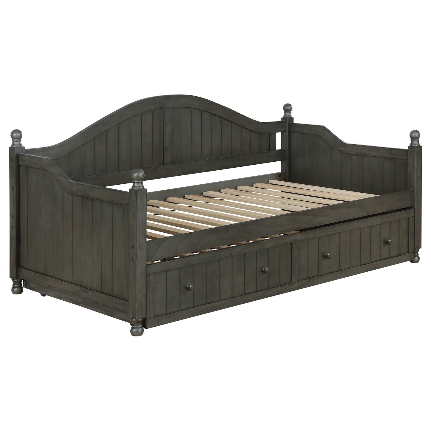 Julie Ann Wood Twin Daybed with Trundle Warm Grey