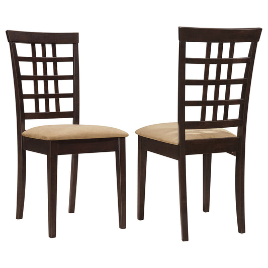 Kelso Lattice Back Dining Chairs Cappuccino (Set of 2)