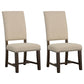 Twain Upholstered Side Chairs Beige (Set of 2)