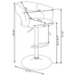 Barraza 29-inch Adjustable Height Bar Stool Black and Chrome