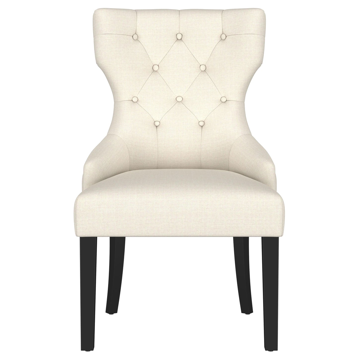 Baney Fabric Upholstered Dining Side Chair Cream and Black