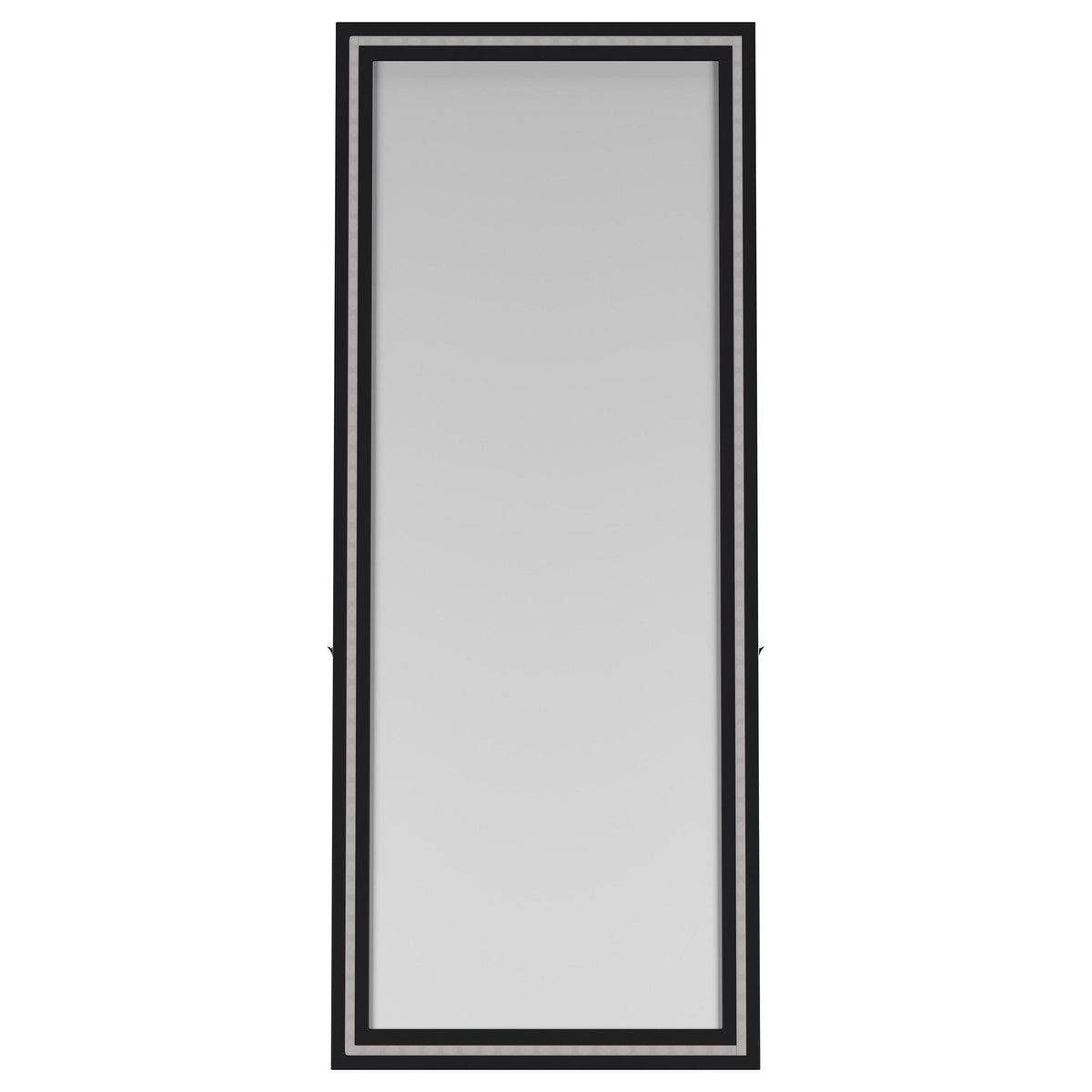Windrose 28 x 67 Inch Tempered LED Standing Mirror Black
