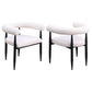 Camden Boucle Upholstered Dining Side Chair Cream (Set of 2)