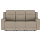 Brentwood 2-piece Upholstered Reclining Sofa Set Taupe