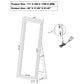 Windrose Full Length Floor Standing Tempered Mirror with LED Lighting White