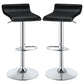Bidwell Upholstered Adjustable Bar Stool Black (Set of 2)