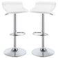 Bidwell Upholstered Adjustable Bar Stool White (Set of 2)