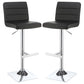 Bianca Upholstered Adjustable Bar Stool Black (Set of 2)