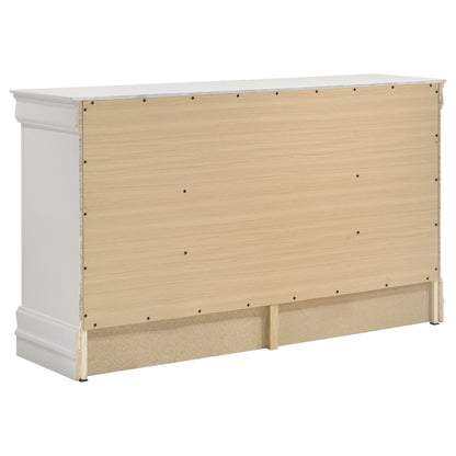 Louis Philippe 4-piece Eastern King Bedroom Set White