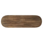 Fletcher Oval Solid Mango Wood Entryway Console Table Brown