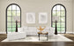 Everly Boucle Upholstered Rectangular Ottoman Off White