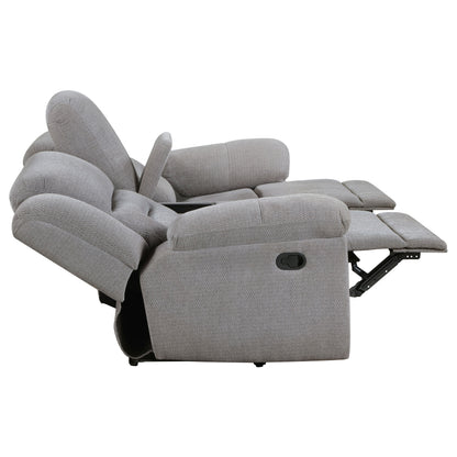 Gilson Chenille Upholstered Reclining Loveseat Grey