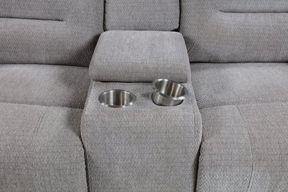 Gilson Chenille Upholstered Reclining Loveseat Grey