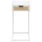 Amherst 1-drawer Radio Weave Cane Metal Side Table White