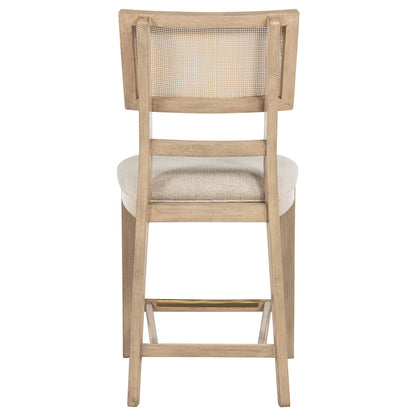 Kailani Rattan Cane Counter Side Chair Beige Oak (Set of 2)