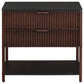 Zimmerlee 2-drawer Side Table with Shelf Rust Brown