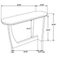 Fletcher Oval Solid Mango Wood Entryway Console Table Brown