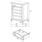 Sandy Beach 5-piece Eastern King Bedroom Set Black
