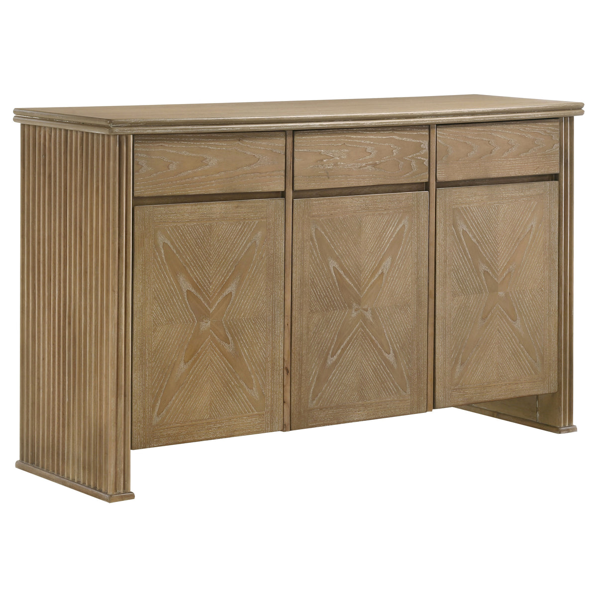 Adina 3-door 59-inch Sideboard Server Distressed Light Brown