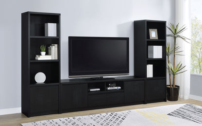 Winfield 4-shelf Media Tower Entertainment Pier Black