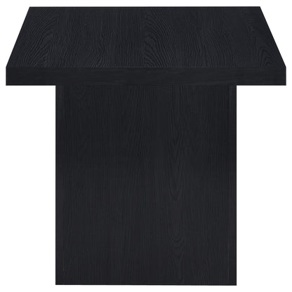 Devar Square Engineered Laminate End Side Table Black