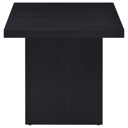 Devar Square Engineered Laminate End Side Table Black