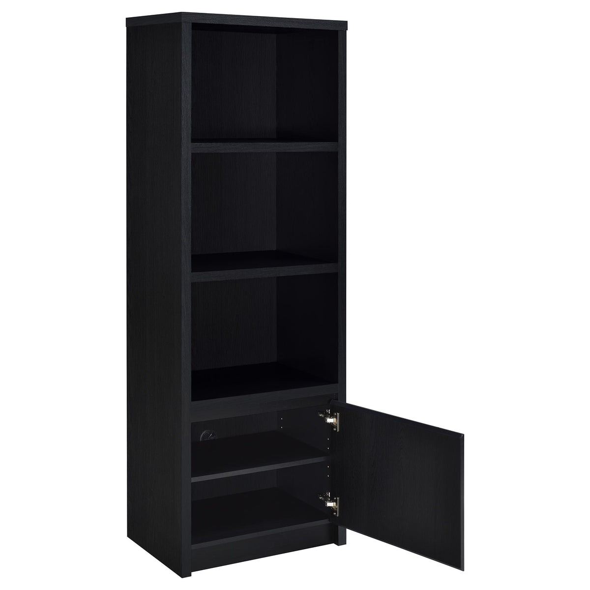 Winfield 4-shelf Media Tower Entertainment Pier Black