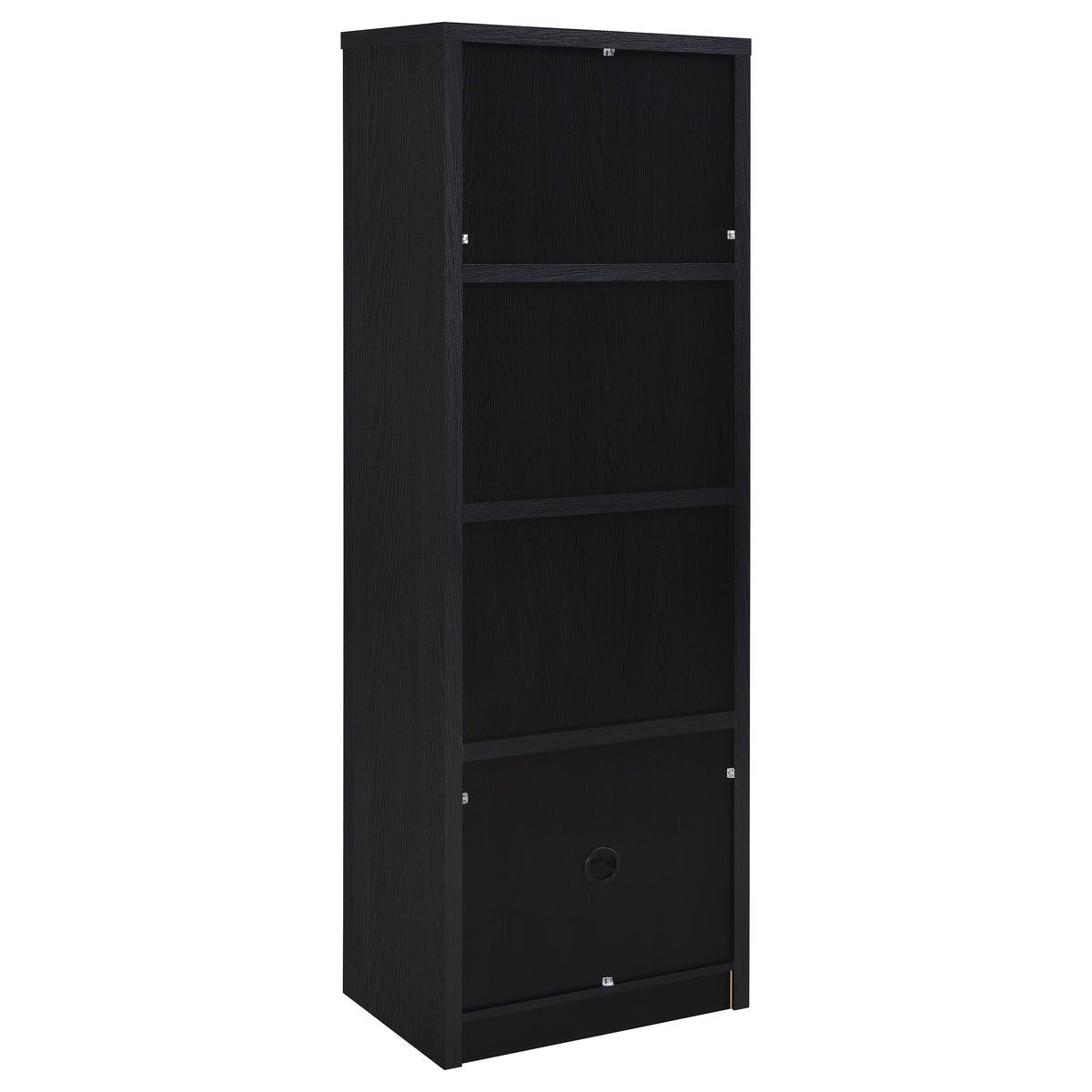 Winfield 4-shelf Media Tower Entertainment Pier Black