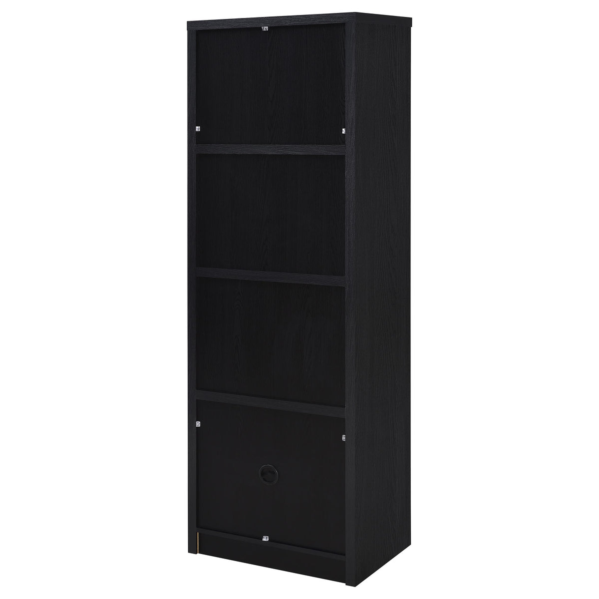 Winfield 4-shelf Media Tower Entertainment Pier Black