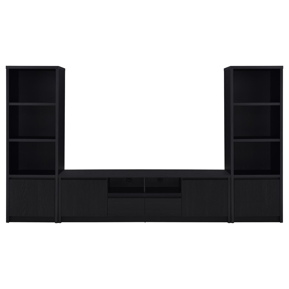Winfield 4-shelf Media Tower Entertainment Pier Black
