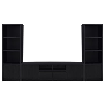 Winfield 4-shelf Media Tower Entertainment Pier Black