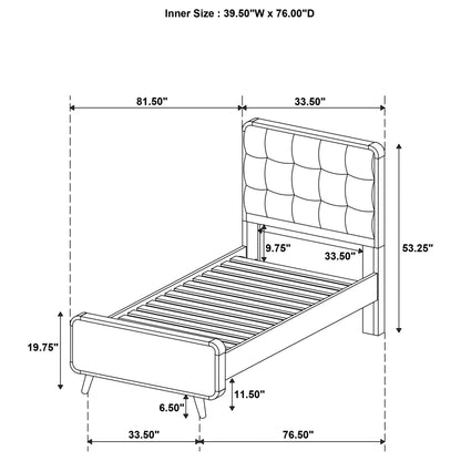 Robyn 4-piece Twin Bedroom Set Light Ash