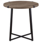 Marcus 2-piece Round Coffee and End Table Set Light Brown