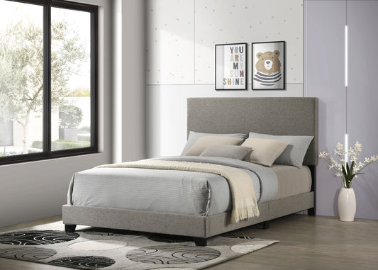 Dorian Fabric Upholstered Full Panel Bed Taupe