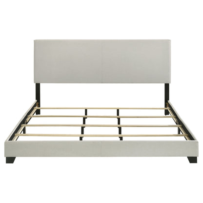 Dorian Fabric Upholstered California King Panel Bed Cream