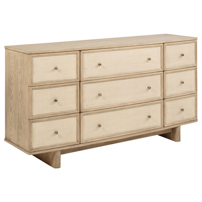 Kailani 4-piece Eastern King Bedroom Set Beige Oak