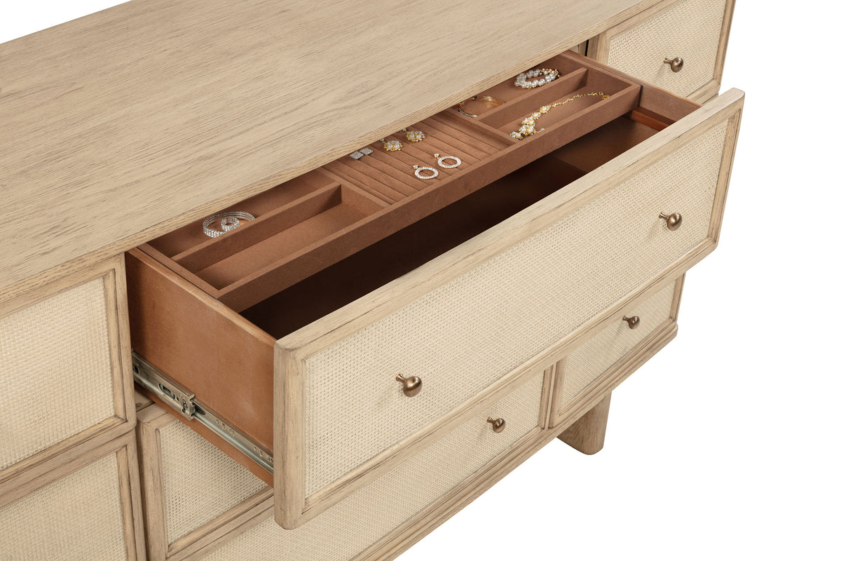 Kailani 4-piece Queen Bedroom Set Beige Oak