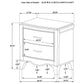 Revello 2-drawer Nightstand Bedside Table Washed Mango