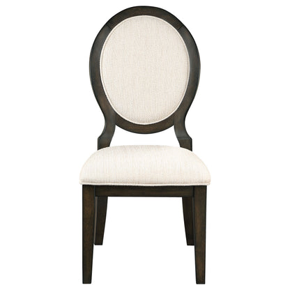 Twyla 7-piece Round Wood Dining Room Table Set Dark Cocoa