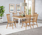 Andrews 66-inch Rectangular Dining Table Light Ash and White