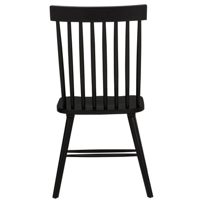 Andrews Windsor Spindle Back Dining Side Chair Black (Set of 2)