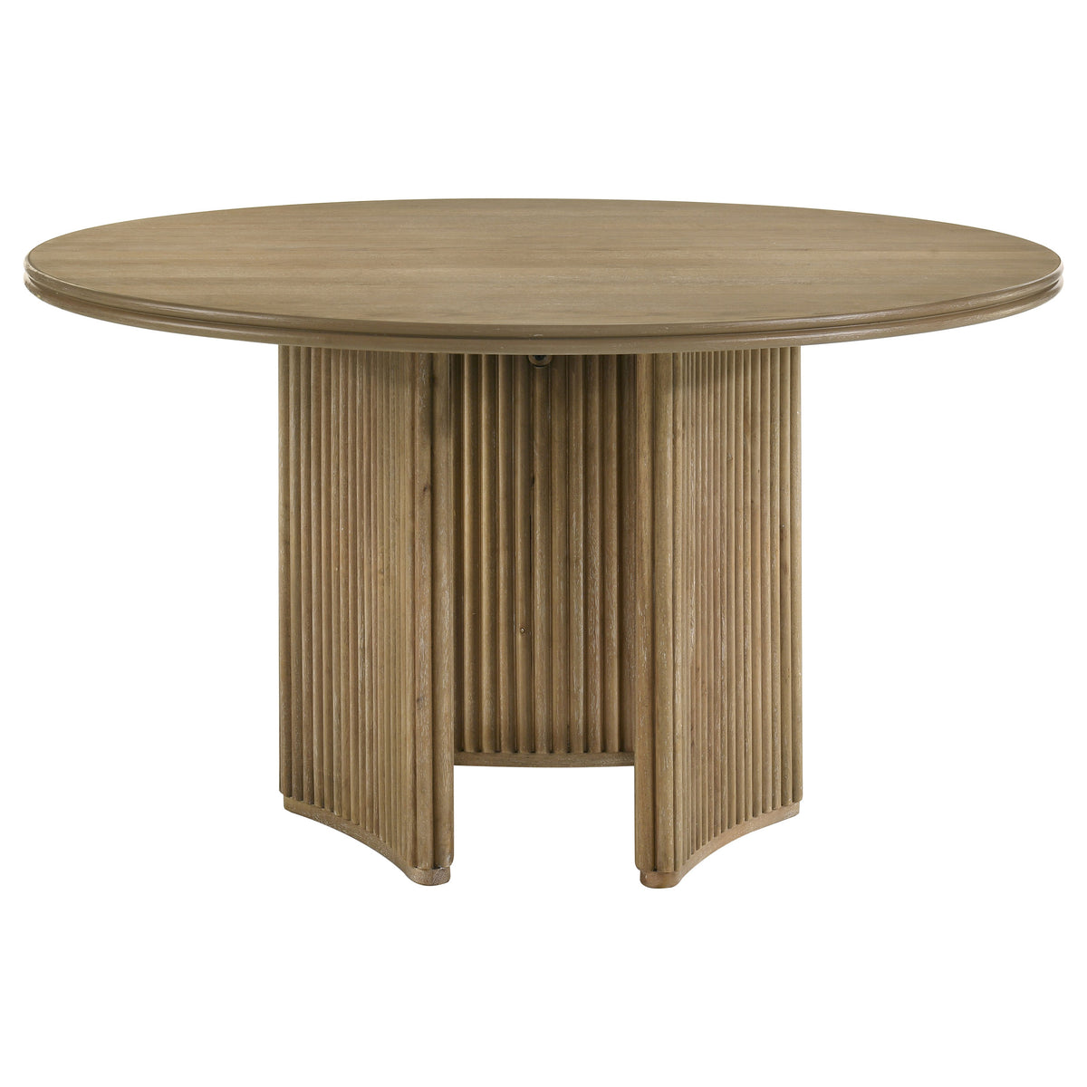 Adina 5-piece Round Dining Table Set Distressed Light Brown