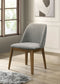 Franklin Upholstered Dining Side Chair Grey (Set of 2)