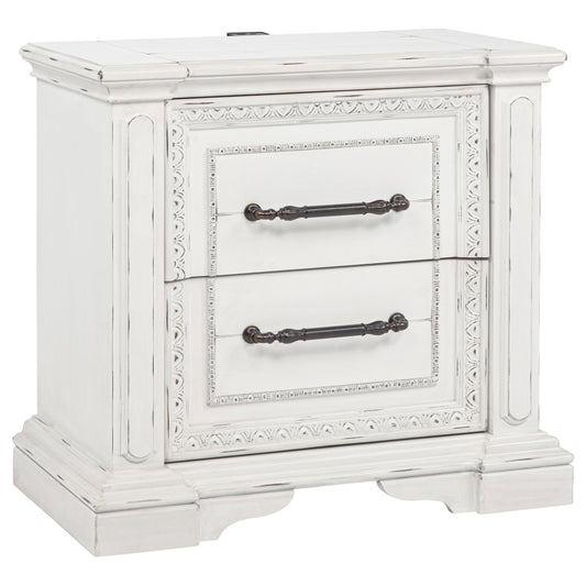 McKinney 2-drawer Nightstand with Dual USB Vintage White