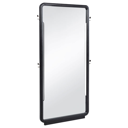 Leandro 76-inch Full Length Floor Mirror Burnished Black