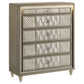 Lorient 5-drawer LED Chest of Drawers Ivory and Camel