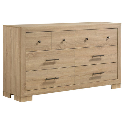 Arielle Bedroom Dresser with Mixed Hardware Light Oak