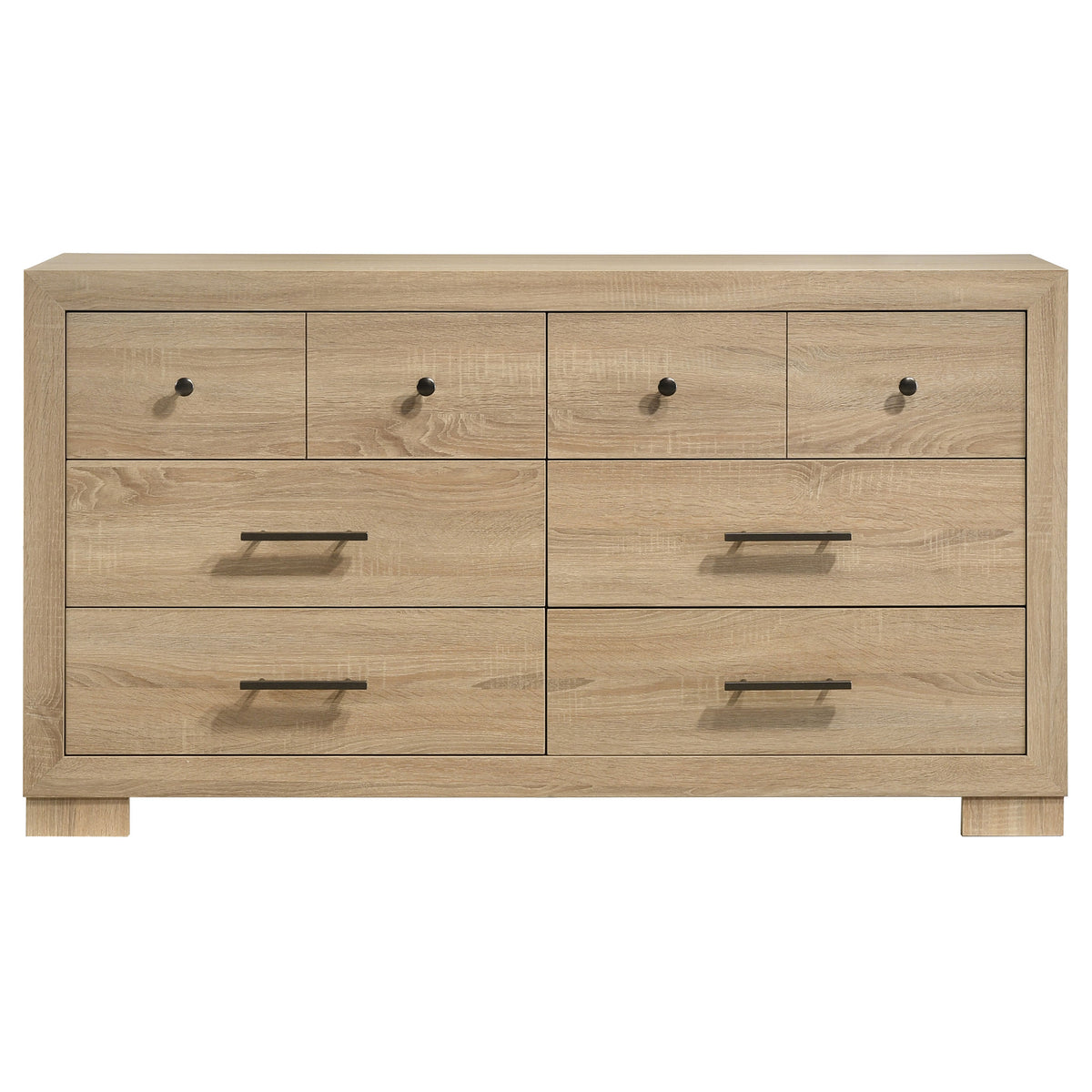 Arielle Bedroom Dresser with Mixed Hardware Light Oak