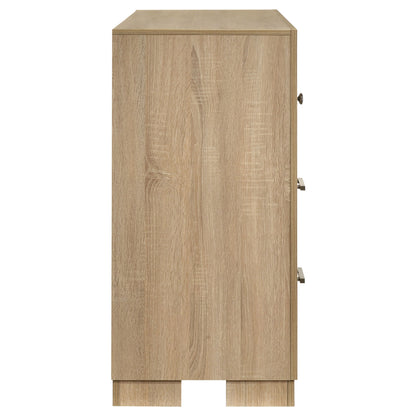 Arielle Bedroom Dresser with Mixed Hardware Light Oak