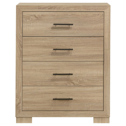 Arielle 4-Drawer Bedroom Chest with Framed Fronts Light Oak